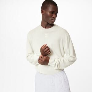 NWT Louis Vuitton Cream Inside Out Cashmere Silk Blend Pullover Sweater M